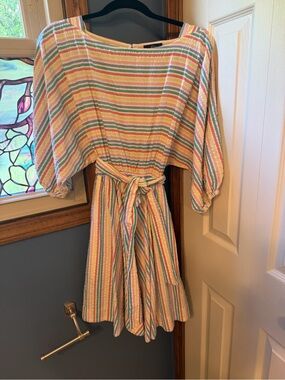 J.Crew Pastel Multi-Striped Dress
